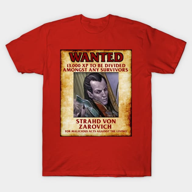 Strahd the wanted T-Shirt by Paladin Hill Games